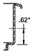 Series 400 Filler Neck with 1/4 inch overflow hole diagram