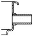 Series 400 Filler Neck with 1/2 inch diameter overflow tube diagram
