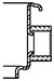 Series 400 Filler Neck with 3/8 inch NPTF overfow coupler diagram