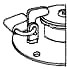 Series 400 Filler Neck Hasp Lock - flange mounted diagram