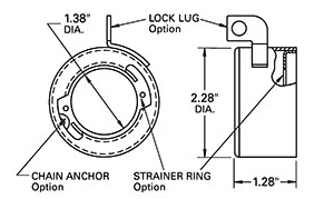 Wisco Products 300 Series Filler Neck dimensions