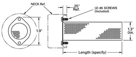 Wisco Products Series 300 Filler Neck Strainer Dimensions