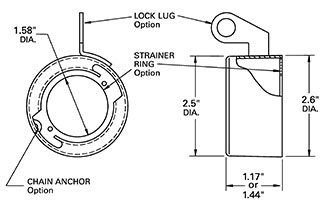 Wisco Products 700 Series Filler Neck dimensions